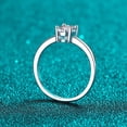 thumbnail image 4 of Sparkling Single 1 Carat Moissanite Rings for Women - 925 Sterling Silver Wedding Band Ring & Engagement Jewelry Gift, 4 of 6
