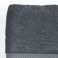 thumbnail image 4 of (2 pack) Beautiful by Drew Barrymore 6-Piece Dobby Bath Towel Set, Soft 100% Cotton, Charcoal Gray, 4 of 6