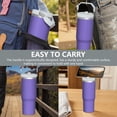 thumbnail image 7 of Modern 30oz Handheld Travel Tumbler with Handle – Double Wall Stainless Steel Insulated Cup, Flip Straw Lid, Leak-Proof & BPA-Free for Hot and Cold Drinks – Durable Coffee & Juice Mug White, 7 of 7