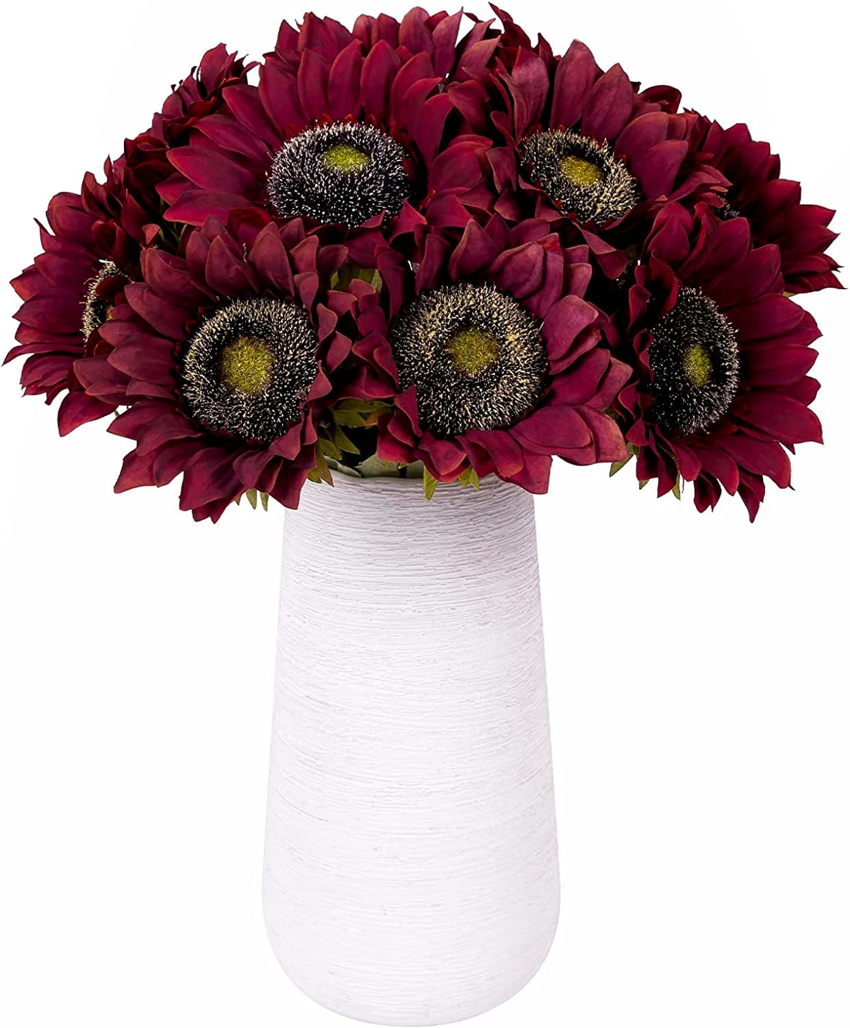 MAMOWEAR 6pcs Artificial Flowers Sunflowers with Long Stem Fall Fake