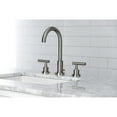 thumbnail image 4 of Kingston Brass FSC8928CML Manhattan Widespread Bathroom Faucet with Brass Pop-Up, Brushed Nickel, 4 of 8
