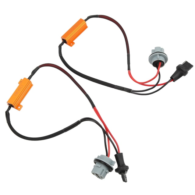 2Pcs LED Resistor Accurate Efficient Decoding Small Portable Anti Corrosion Easy to Use LED Load Resistors Adapter