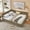 Brown + Velvet + Foam, variant on [Luckynote]Queen Size Upholstered Tufted Bed Frame, Sofa Bed Frame with Comfortable Backrest and Armrests, Queen Size Bed for Bedroom, Living Room,Velvet, BLACK