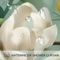 thumbnail image 3 of White Magnolias Shower Curtain, Waterproof Polyester Fabric Bathroom Curtain Decor with 12 Hooks, Washable, 72 x 72, 3 of 6