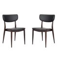 thumbnail image 1 of Sammy PU Faux Leather Dining Chair in Grey with Metal Black Frame, Side Dining Chair, Armless Chair Set 2, 1 of 4