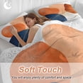 thumbnail image 5 of Navy Blue Burnt Orange Bedding 3 Piece Duvet Cover Set Queen Size, Modern Retro Geometric Soft Microfiber Comforter Cover with Zipper Closure & Pillowcases, Wrinkle & FadeResistant Quilt Cover, 5 of 9