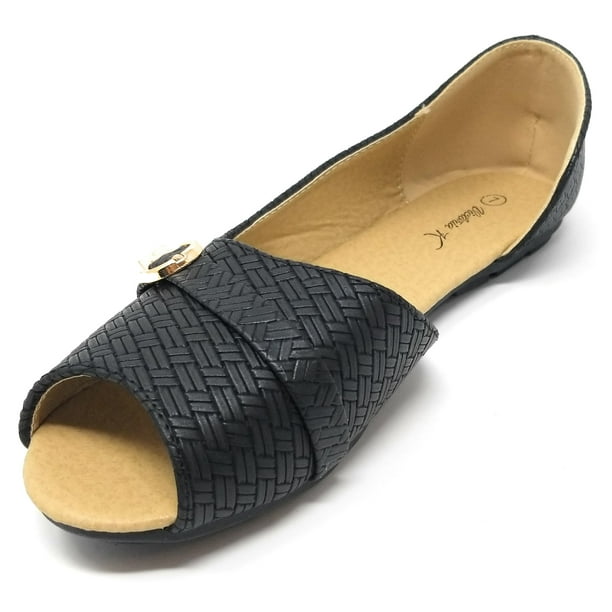 open ballerina flats