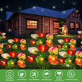 Solar Garden Lights Outdoor, AIF4 2024 Upgraded Solar Red Plant Lights