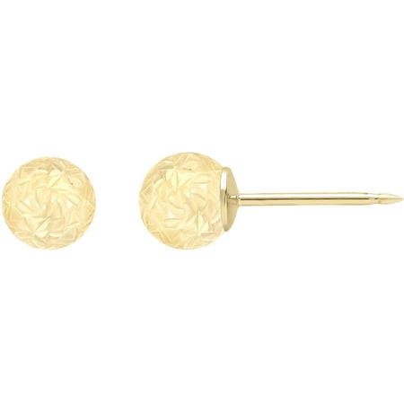 Home Ear Piercing Kit with 14kt Gold 5mm Crystal-Cut Ball Earrings