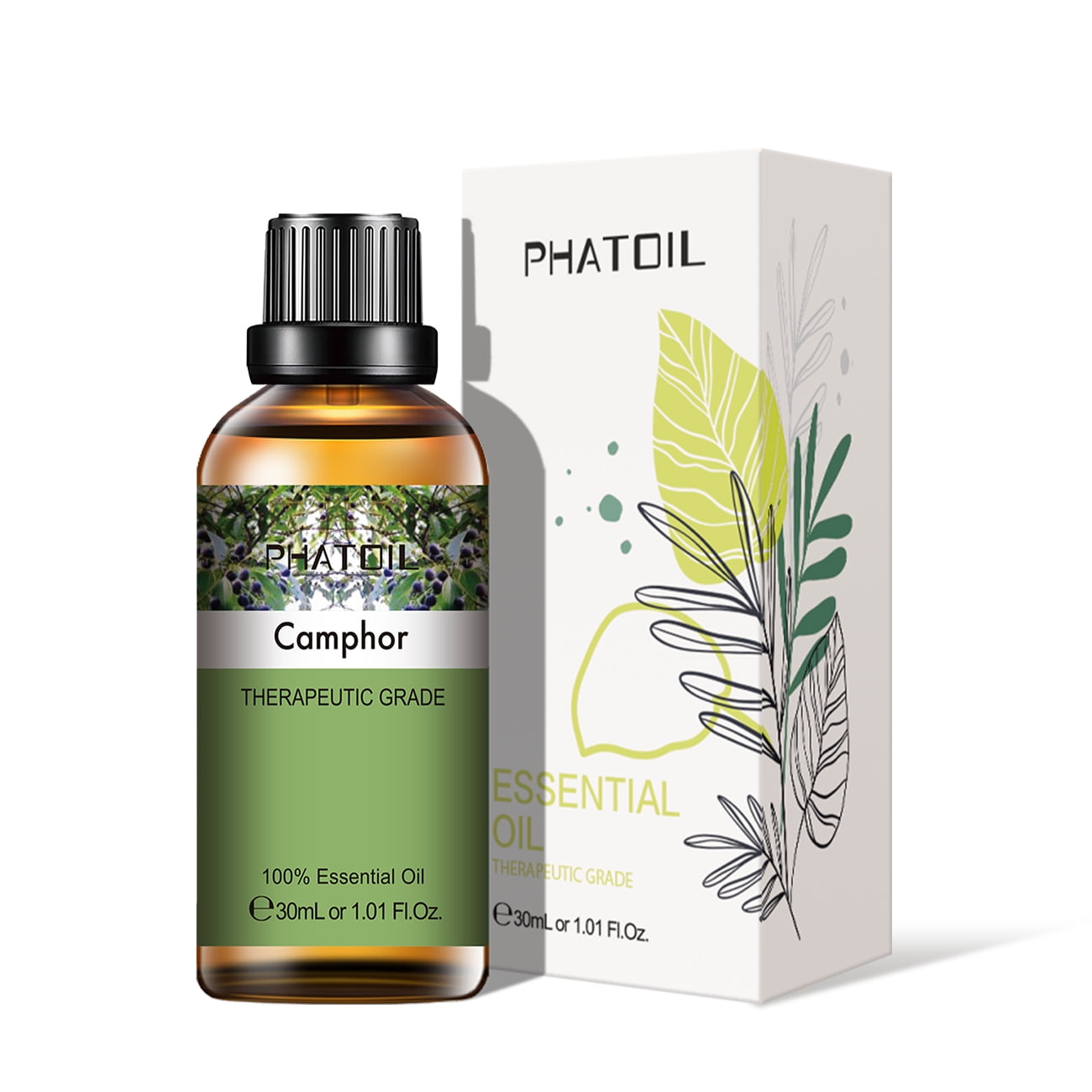PHATOIL Camphor Essential Oils for Diffusers Humidifier 100% Pure Natural Aromatherapy Massage Bath Sleep Relaxation 30ml/1.01 fl.Oz