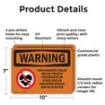 thumbnail image 2 of (2 Pack) High Magnetic Fields Pacemakers OSHA Warning Sign 10 Inch X 7 Inch Plastic Sign, Weather Resistant, UV Protected for Workplace, Business, and Construction Site, Made in the USA, 2 of 8