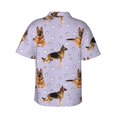 thumbnail image 3 of Daiia German Shepherd Dog Hawaiian Shirt for Men Gentle Cotton Regular Short Sleeve Casual-X-Large, 3 of 9