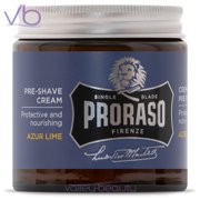 Proraso Single Blade Azur Lime Pre-Shave Cream, 100ml