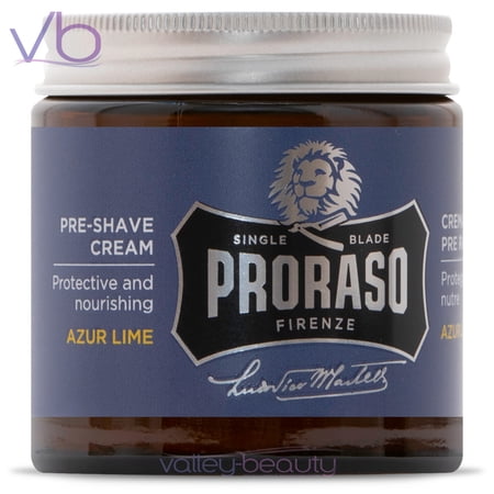Proraso Single Blade Azur Lime Pre-Shave Cream, 100ml