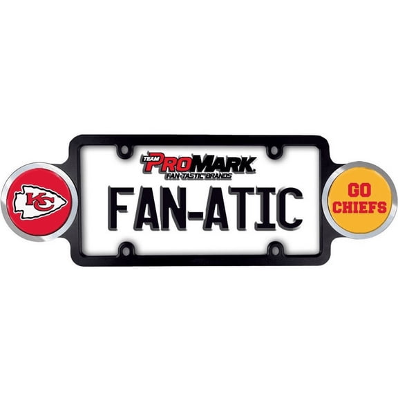 Kansas City - Go Chiefs - Automotive License Plate Frame with Team Badges