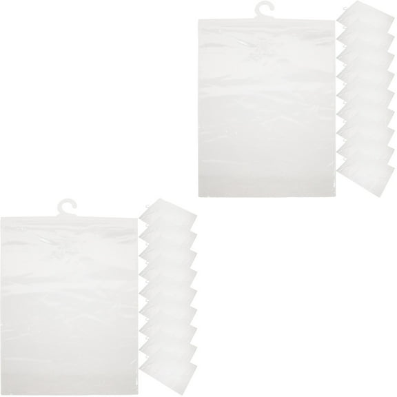 20 pcs  Hanging Storage Bags Clear Plastic Bags with Hooks Transparent Hanging Storage Bags