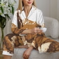 thumbnail image 6 of Haiem Western Cowboy Countryside Pattern Women’s Long-sleeve Sleepwear,Sleepwear Set,2-piece Loungewear Set,Soft PJs Comfy Nightwear with Pockets-Large, 6 of 7