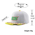 thumbnail image 2 of Gorra de béisbol bordada de algodón con ala plana, diseño de pizza, 2 of 3