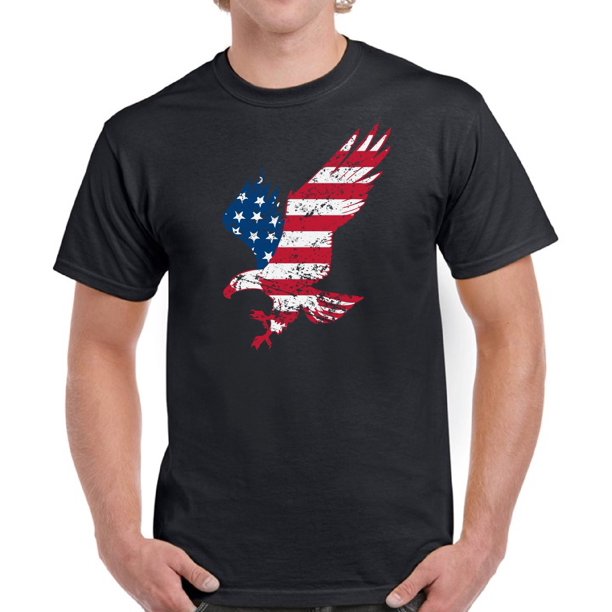 USA Shirts for Men - 4th of July Eagle American Flag Graphic Patriotic ...