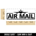 thumbnail image 2 of Air Mail with Airplane Self-Inking Rubber Stamp Ink Stamper for Business Office - Lime Green Ink - Large 2-2/4 Inch, 2 of 7