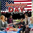 thumbnail image 2 of luoshd Independence Day Decorations Congratulations Independence Day Banner Holiday Party Decorations Hanging Flags Patriotic Decorations Photo Backdrops, 2 of 7