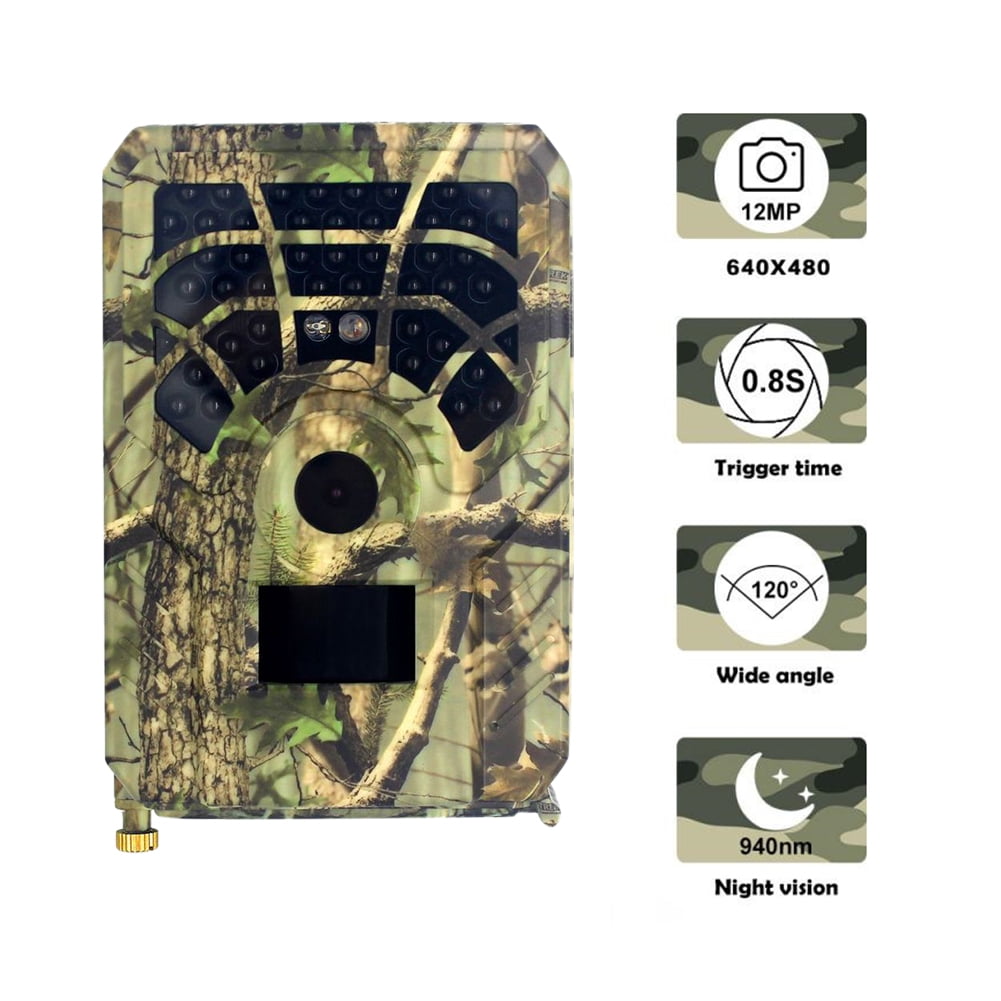 Hunting Trail Game Camera 120°Wide-Angle  0.8s Trigger Time 940nm Black Light 