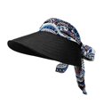 thumbnail image 2 of Harpily Womens Visor Hat Bow Decor Empty Top with Curved Structured Brim and Ponytail Hole Sun Protection Hat Daily Wear, 2 of 4