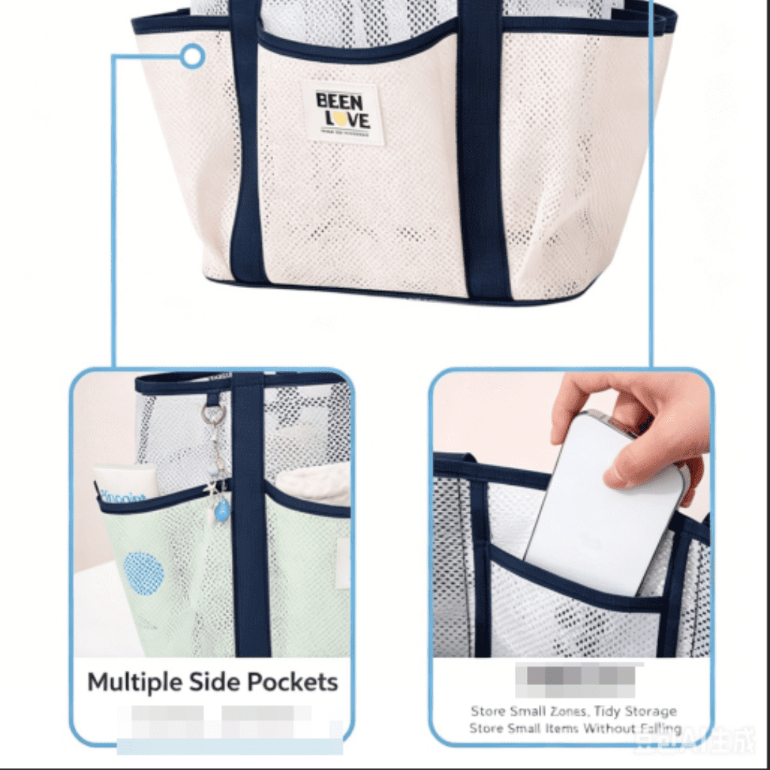 Summer Pool Beach Handbag Quick Drying Mesh Storage Bag