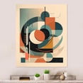 thumbnail image 2 of Designart "Elegance in Green Peach III" Minimalism Metal Wall Art, 2 of 5