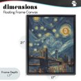 thumbnail image 4 of Stupell Industries Art Deco Iconic Blockchain Moonlight Black Floating Frame Canvas Art, 17 x 21, by Svetlana Aleynikova, 4 of 8