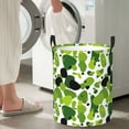 thumbnail image 2 of Laundry Basket, Light Green Spots Waterproof Laundry Hamper With Padded Handles, Clothes Hamper For Laundry, Bedroom, Dorm, Towels, Laundry Bin Easy Storage, 2 of 8