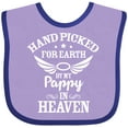 thumbnail image 3 of Inktastic Handpicked for Earth by My Pappy in Heaven with Angel Wings Boys or Girls Baby Bib, 3 of 4