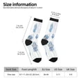 thumbnail image 4 of Goofa Pale Blue Lotus Flowers Printed Men's Crew Socks, Soft Durable Breathable Moisture-Wicking with Odor Control Cotton socks, 4 of 9