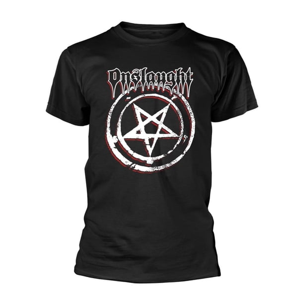 Onslaught - Camiseta Pentagrama para Adultos Unisex (Negro)