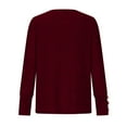 thumbnail image 4 of Hauts de Sortie pour Femmes Automne Hiver Col Rond Tempérament Manches Raglan T-shirt Décontracté Ample Hauts pour Femmes en Liquidation, 4 of 5