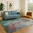 thumbnail image 7 of Addison Rugs Mayfield Premium Machine Washable Transitional Abstract Turquoise Rectangle Rug, 10' x 14', 7 of 7