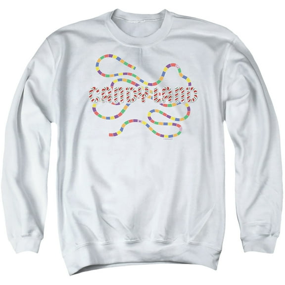 Candy Land Candy Land Board Adult Crewneck Sweatshirt White