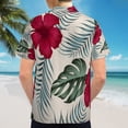 thumbnail image 6 of High Quality Hawaiian Shirts for Men Short Sleeve Aloha Beach Shirt Floral Summer Casual Button Down Shirts Blouses NWSKLZ, 6 of 7