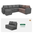 thumbnail image 2 of HONBAY Modular Sectional Sleeper Storage Sofa, Loveseat, Grey, 2 of 6