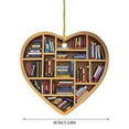 thumbnail image 3 of Heart Shaped Acrylic Book Lover Pendant Decorative Bookshelf Ornament For Literary Enthusiasts, 3 of 5