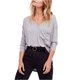 thumbnail image 1 of Free People - Camiseta básica Golden Gate para mujer, gris, pequeña Free People Camiseta básica, 1 of 1
