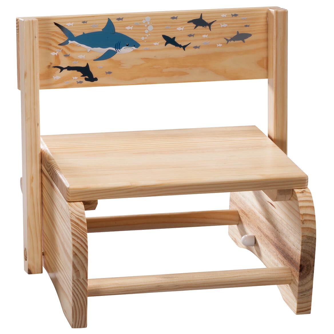 Personalized Shark Tank Childrens Step and Storage Stool 