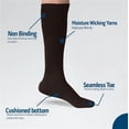 thumbnail image 2 of Diamond Star Diabetic Over the Calf, Non-binding Premium Cushion Cotton Knee High Comfortable Socks for Men (Brown - 6 Pairs, Socks Size 10-13), 2 of 6