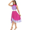 thumbnail image 2 of inhzoy Women's Color Block Ballet Dance Chiffon Contemporary Dance Dress, 2 of 5