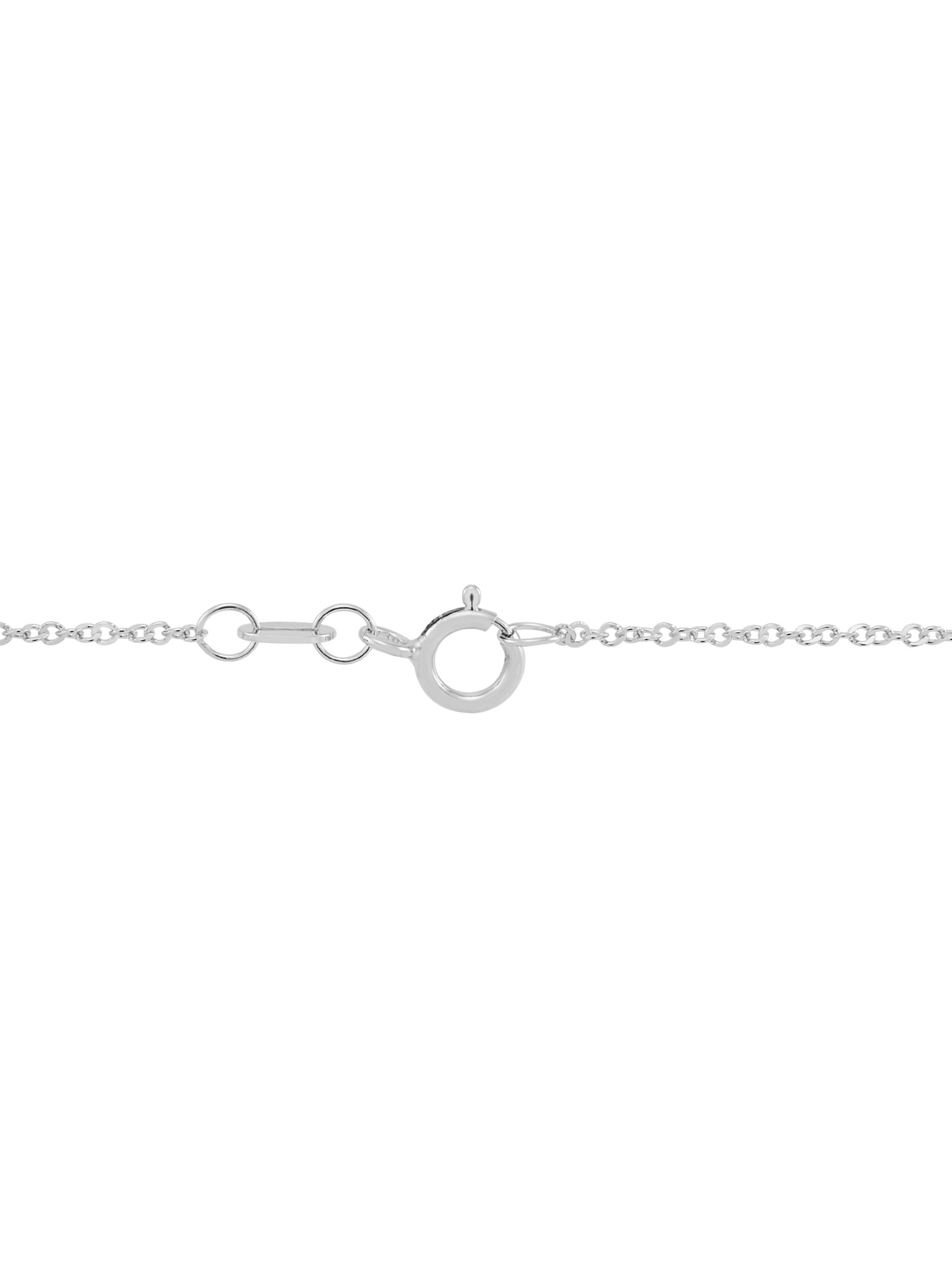 Brilliance Fine Jewelry Mother of Pearl, Crystal,Flowers Pendant in Sterling Silver,18"
