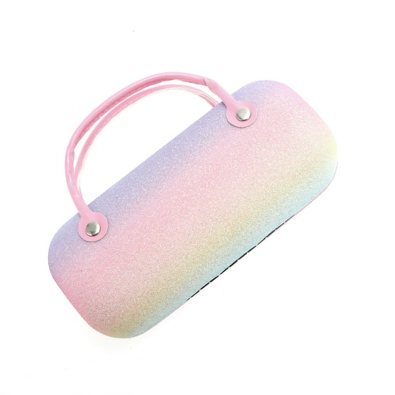 Unique Bargains Eyeglasses Case Eyeglasses Storage 6.29"x2.76"x1.97" Pink, Yellow