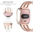 thumbnail image 3 of REQO Metal bands Compatible with Fitbit Versa 4＆Versa3  Bands Women,Adjustable Diamond Metal Elegant style Strap Replacement Compatible with Fitbit Versa 3＆Sense Women, 3 of 7