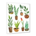 thumbnail image 2 of Designart 'Eight House Plants In Claypots' Traditional Framed Art Print, 2 of 4