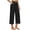 Black -AR19, variant on Dwellite Cotton Linen Capri Pants for Women with Pockets High Waisted Pants Dressy Casual Cropped Pant Casual Summer Trousers Black S