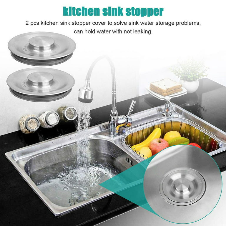 Kitchen Sink Strainer Stopper, Stainless Steel Waste Plug Sink